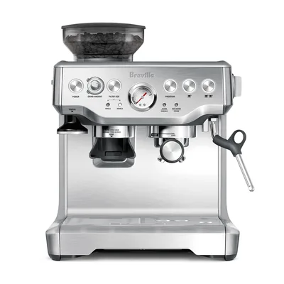 Breville Barista Express semi-auto espresso machine, front view