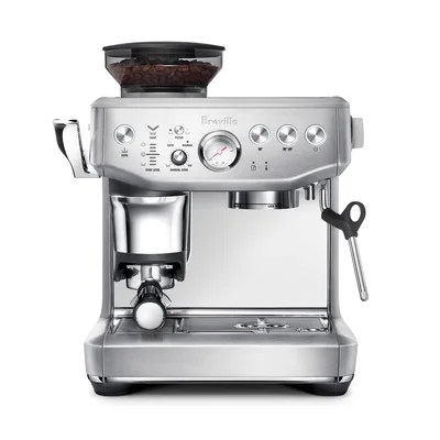 Breville Barista Express Impress semi-auto espresso machine, front view