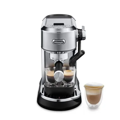 Dedica Maestro Plus Espresso Machine with Automatic Steam Wand — semi-auto espresso machine, front view
