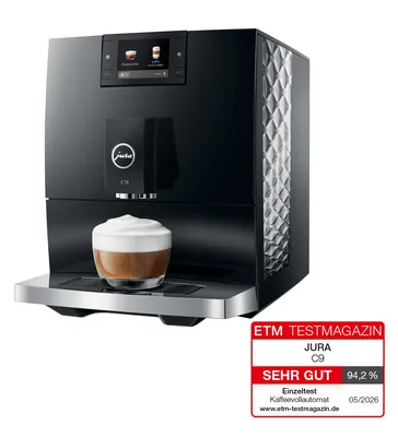 JURA C9 bean-to-cup espresso machine, front view