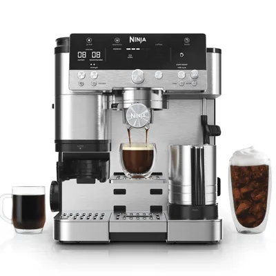 Ninja Luxe Café Premier semi-auto espresso machine, front view